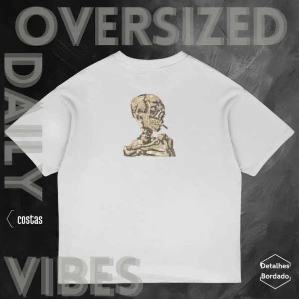 Camiseta Oversized Caveira fumante - Imagem 7
