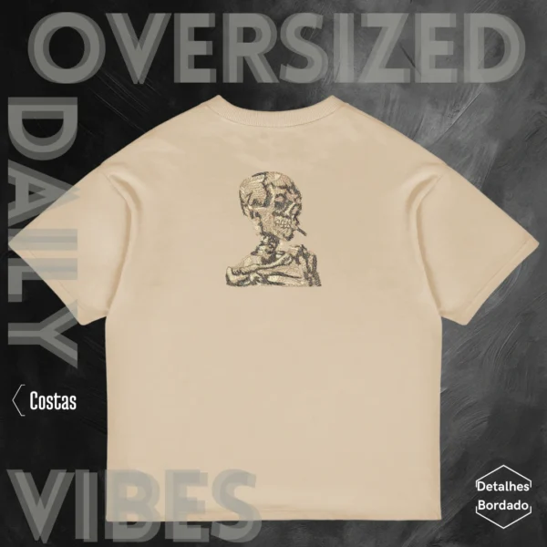 Camiseta Oversized Caveira fumante - Imagem 6