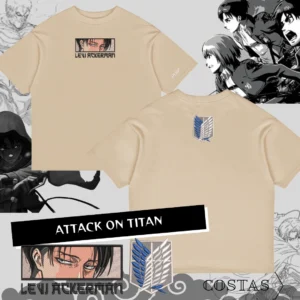 Camiseta Oversized Attack on Titan - Levi