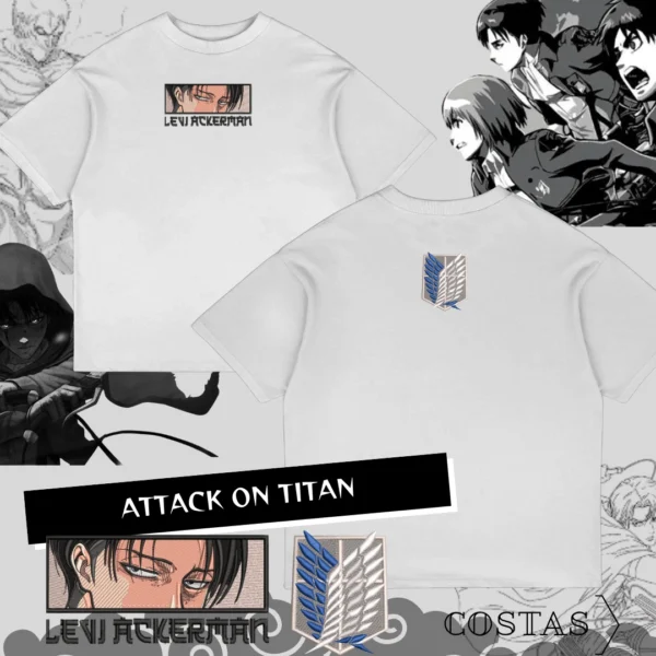 Camiseta Oversized Attack on Titan - Levi - Imagem 2