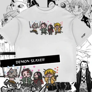 Camiseta Oversized Demon Slayer Cute
