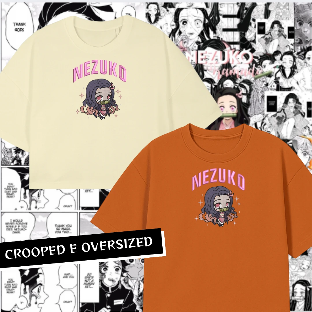 Camiseta Oversized Nezuko Chibi